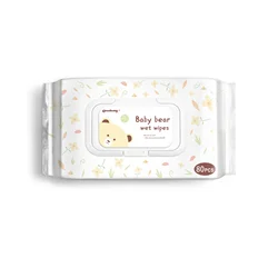 100% bamboo organic bamboo fiber small packing water wipes wet paper napkin flip-top packs baby wipes