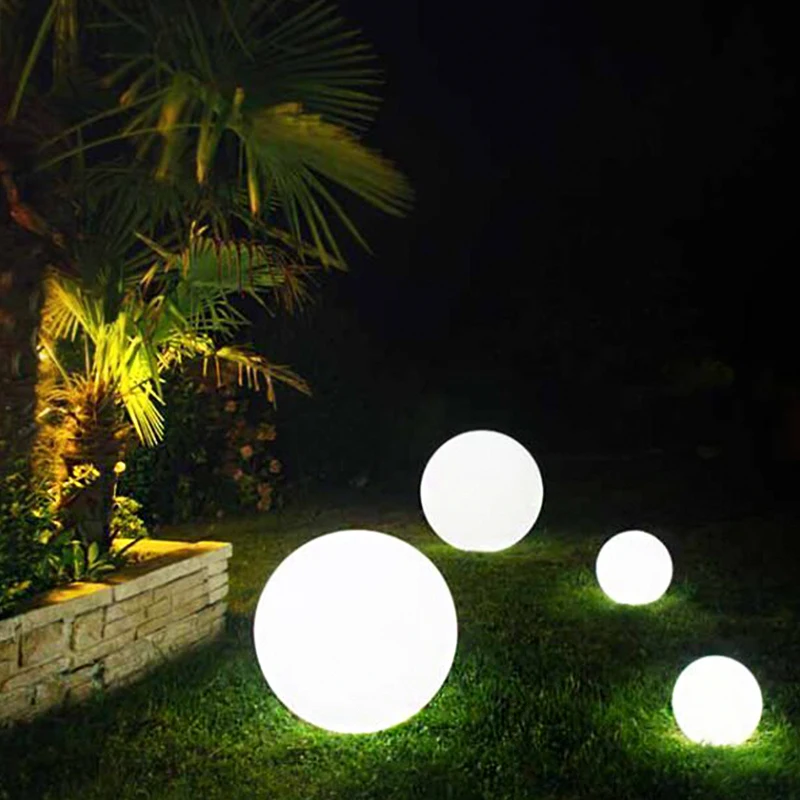 Led Ball Lamp 30cm Rechargeable Battery Operated Rgb Garden Glow Led Light Pool Ball Holiday Lighting