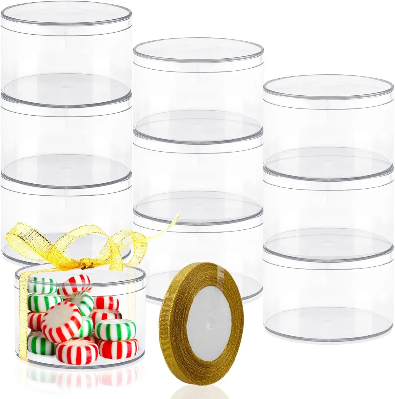 Small Clear Acrylic Plastic Storage Box with Transparent Lid Mini Display Containers for Home Organization and Display