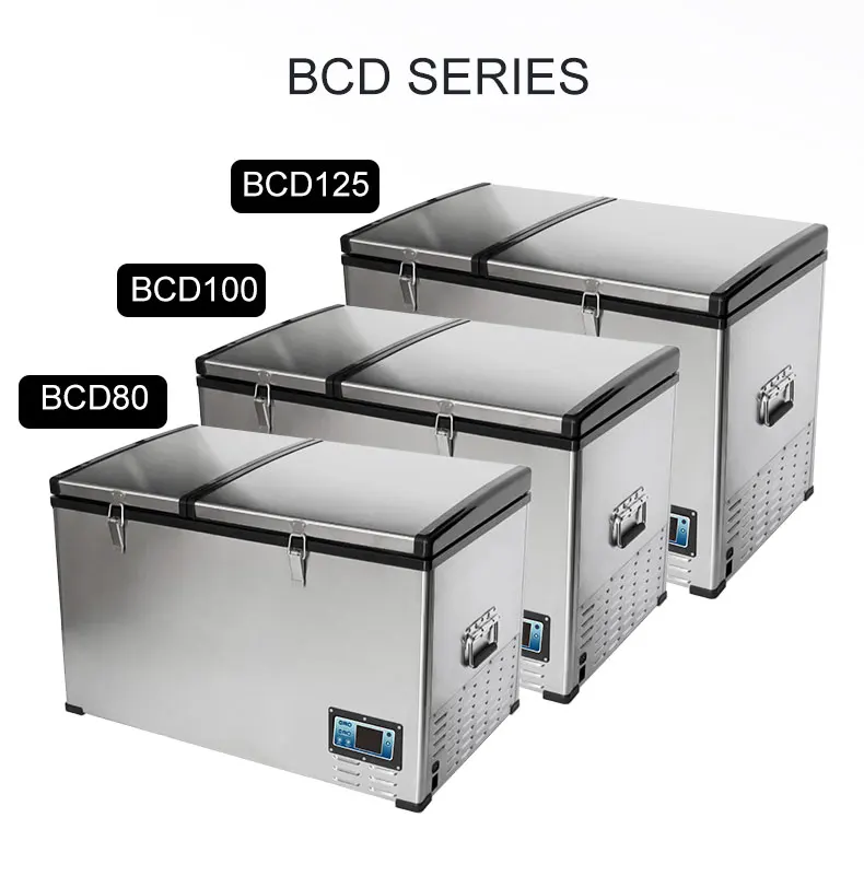 Alpicool BCD Stainless Steel Caravan Compressor DC Car Fridge 100L Freezer 12V Truck Refrigerator for Milk Cooling