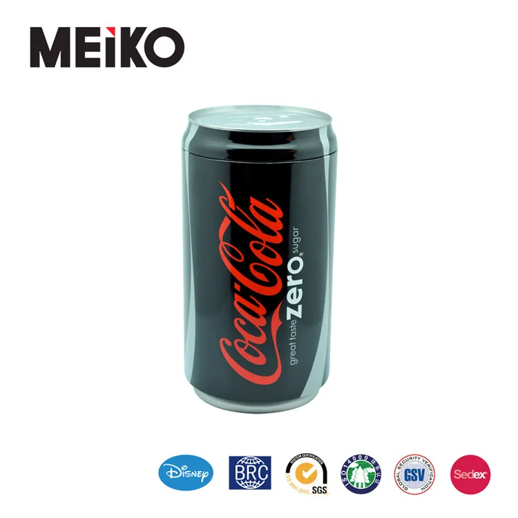 Wholesale round money saving tin box metal tinplate coin bank