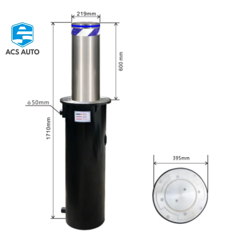 Automatic Telescopic Rising Bollard Mechanism Remote Control High Traffic Barrier for Driveway Parking Car Block