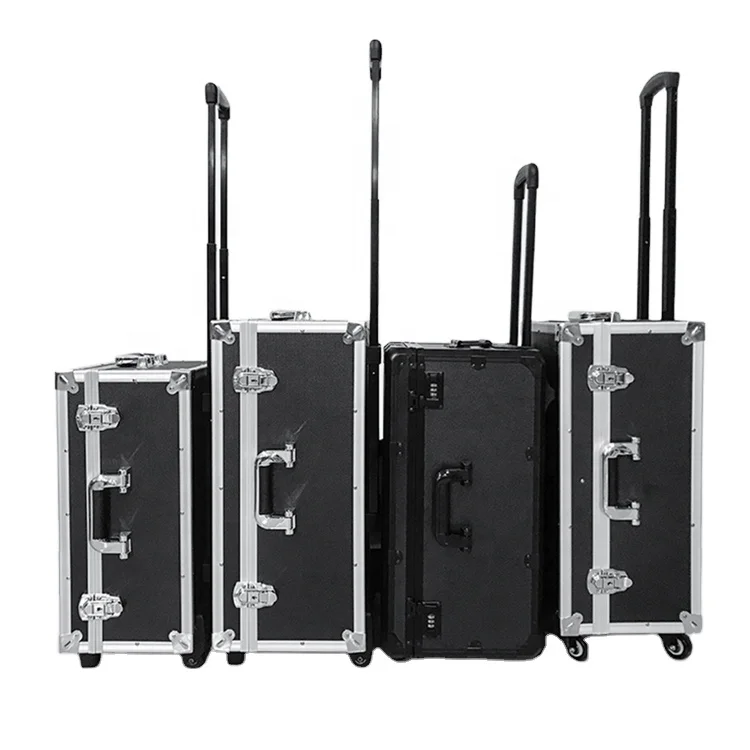 China Hard Manufacturer Large Rolling Equipment Cases Aluminum Musical Long Instrument Flight  Travel Case