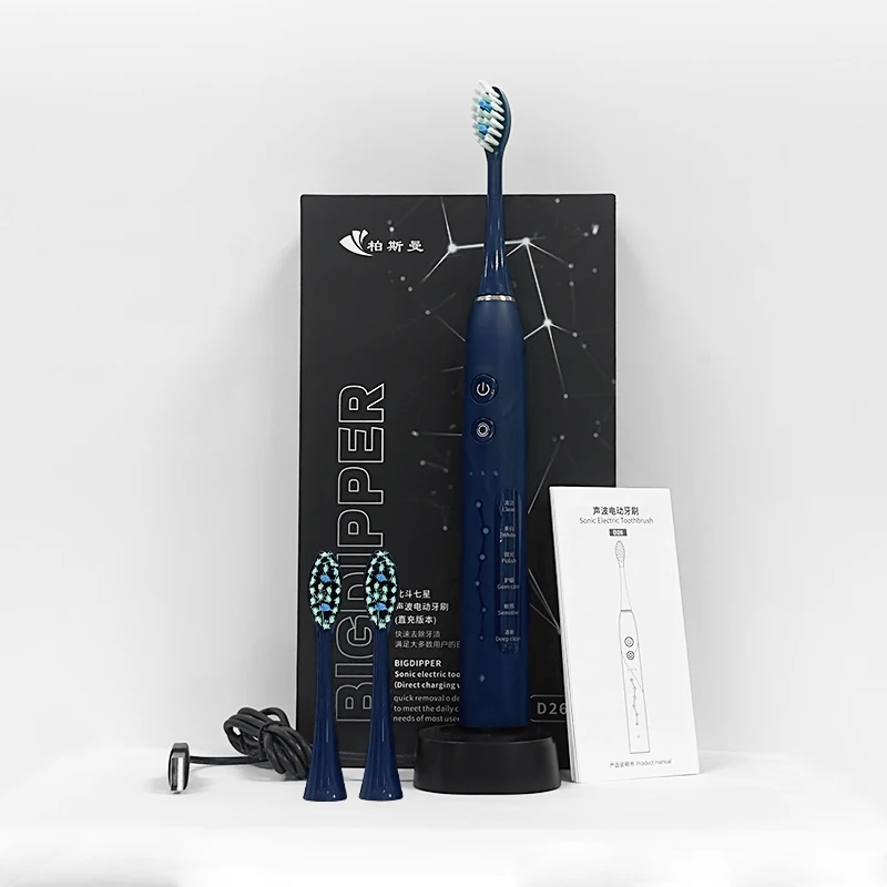 Sonic Smart Electric Toothbrush with Timer Adult Oral Cleaning Whitening IPX7 Water Flosser Medium Bristle Type
