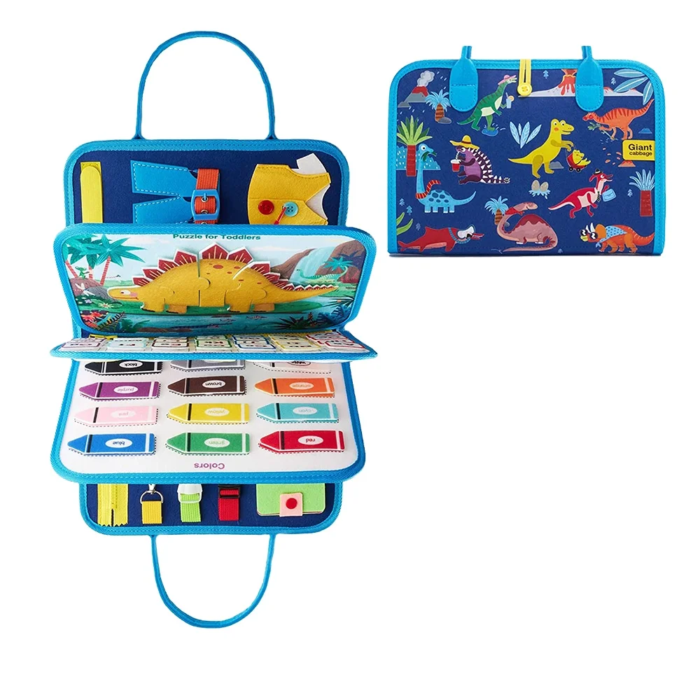 new design kids education toy felt busy board baby dressing learning toy cloth book Toddler Travel Activities book