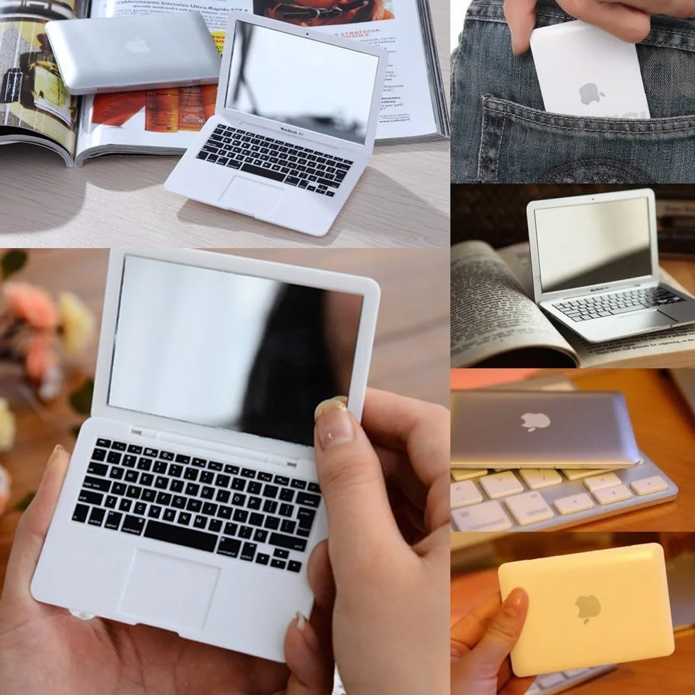 1/6 Wholesale Fashion Creative Makeup Mini Pocket Laptop Computer Mirror Portable