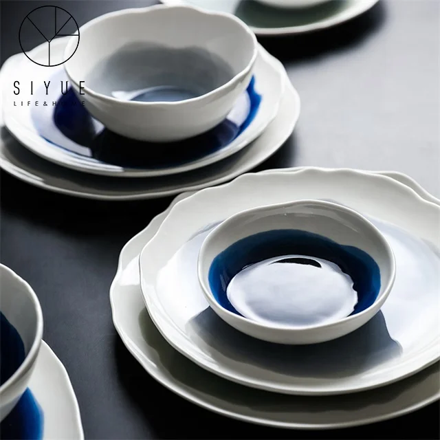 Cheap Japanese Grace Designs Ceramic Restaurant Plate Dinnerware 7 Inch Flat 1138