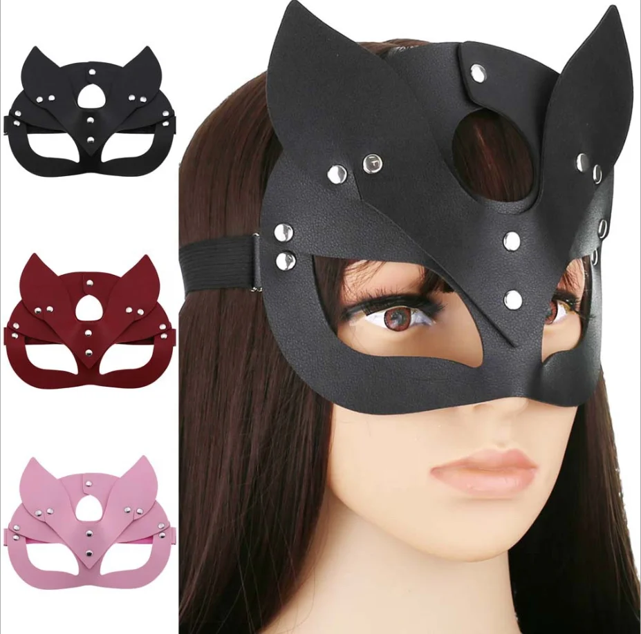 M002 Creative Pu Leather Sexy Fox Ear Mask Women Christmas Party Prom Costume Play Masks