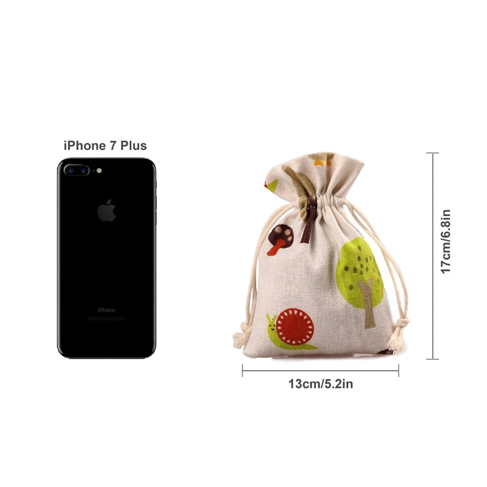 Customization Recycled Cotton Muslin Drawstring Jewelry Storage Pouch With Logo