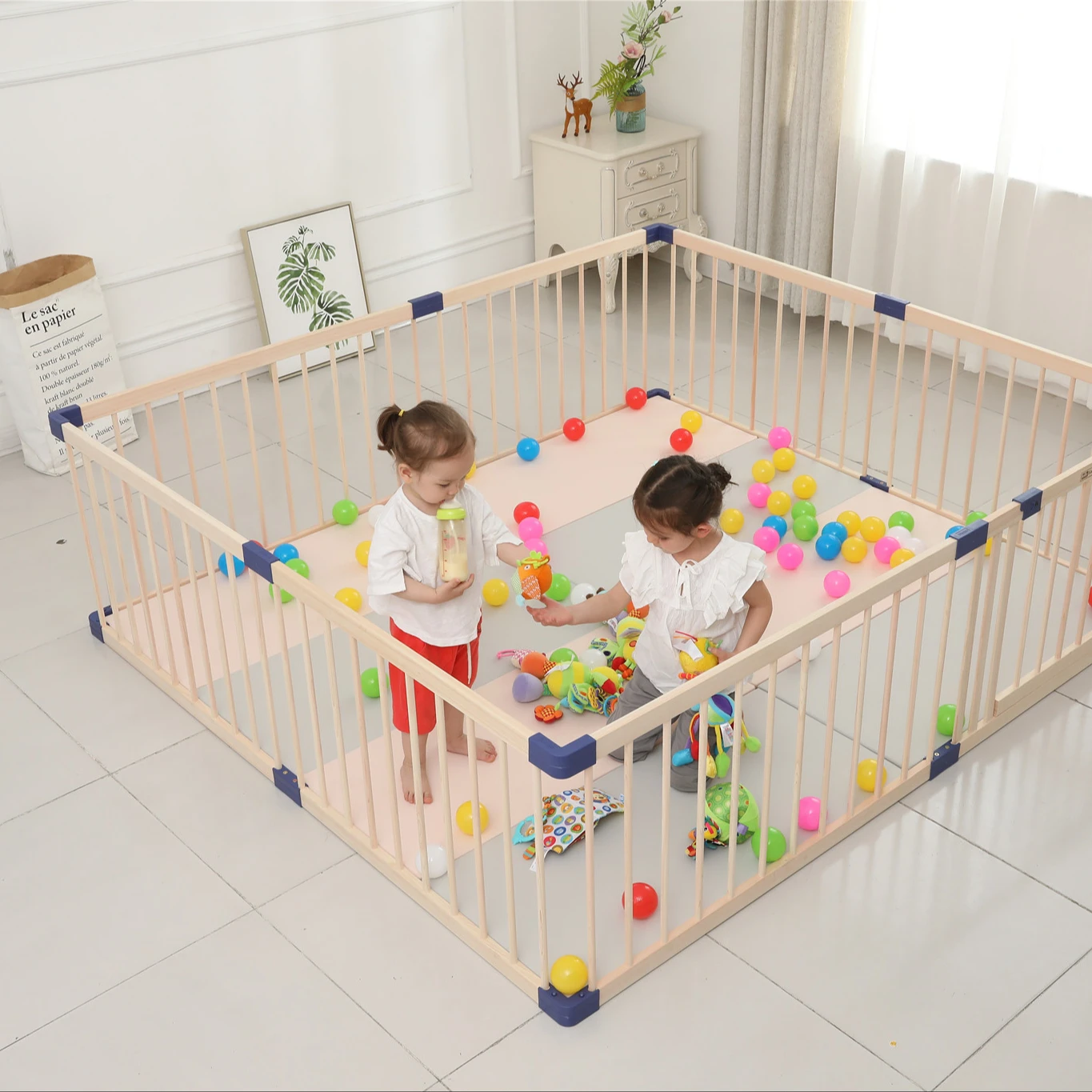 Simple To Secure Baby Children Indoor Play Yard Safety Kids Folding Fence Baby Playpen Baby Bed Protector Guardrail