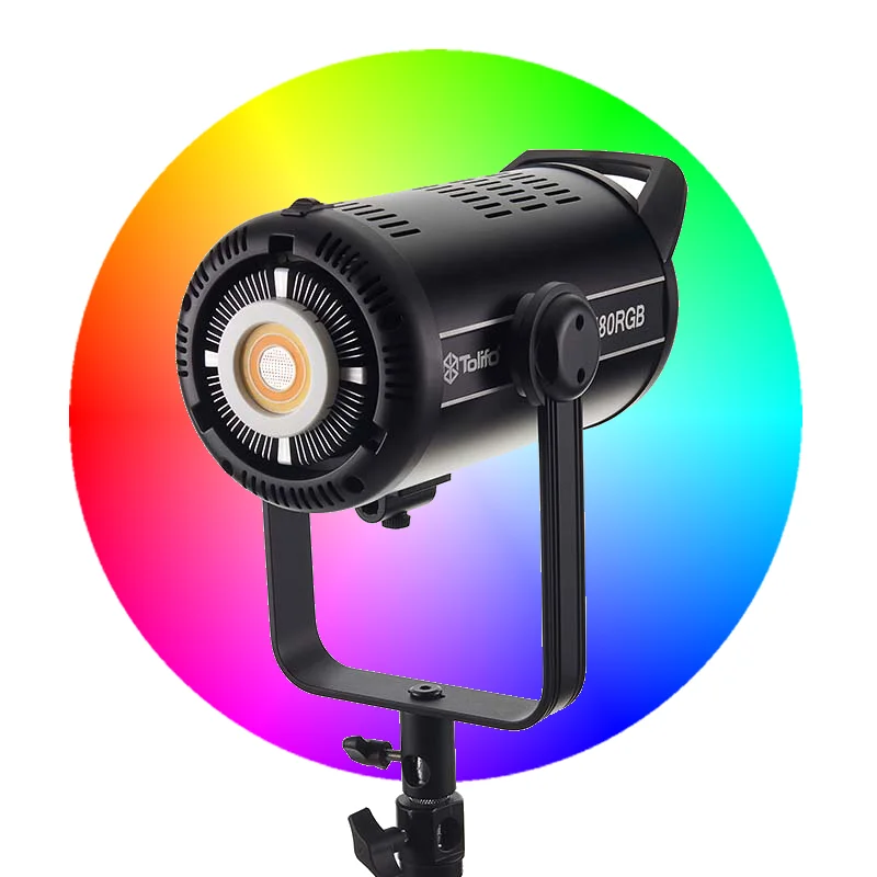Tolifo 180W Bowens Mount Continuous Lighting RGB Bi-Color LED Video Light X-180RGB PK 150W Photography Light