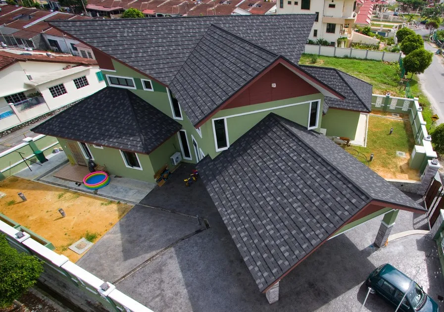 CE Stone Chips Coated Alu Zinc Stone Coated Shingle Metal Color Roof Tile To Africa