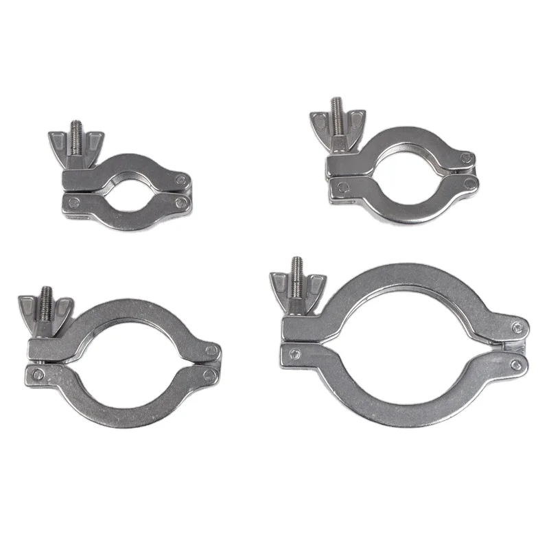 Stainless Steel 304 KF16 to KF50 ISO-KF Vacuum Flange Clamps Wing Nut Flange Quick Clamp for Vacuum Pipe