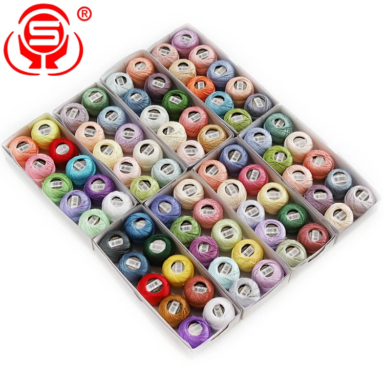 
10-roll Packed Knitting Cotton Thread Household Sewing Thread with Assorted Color China Wholesale 