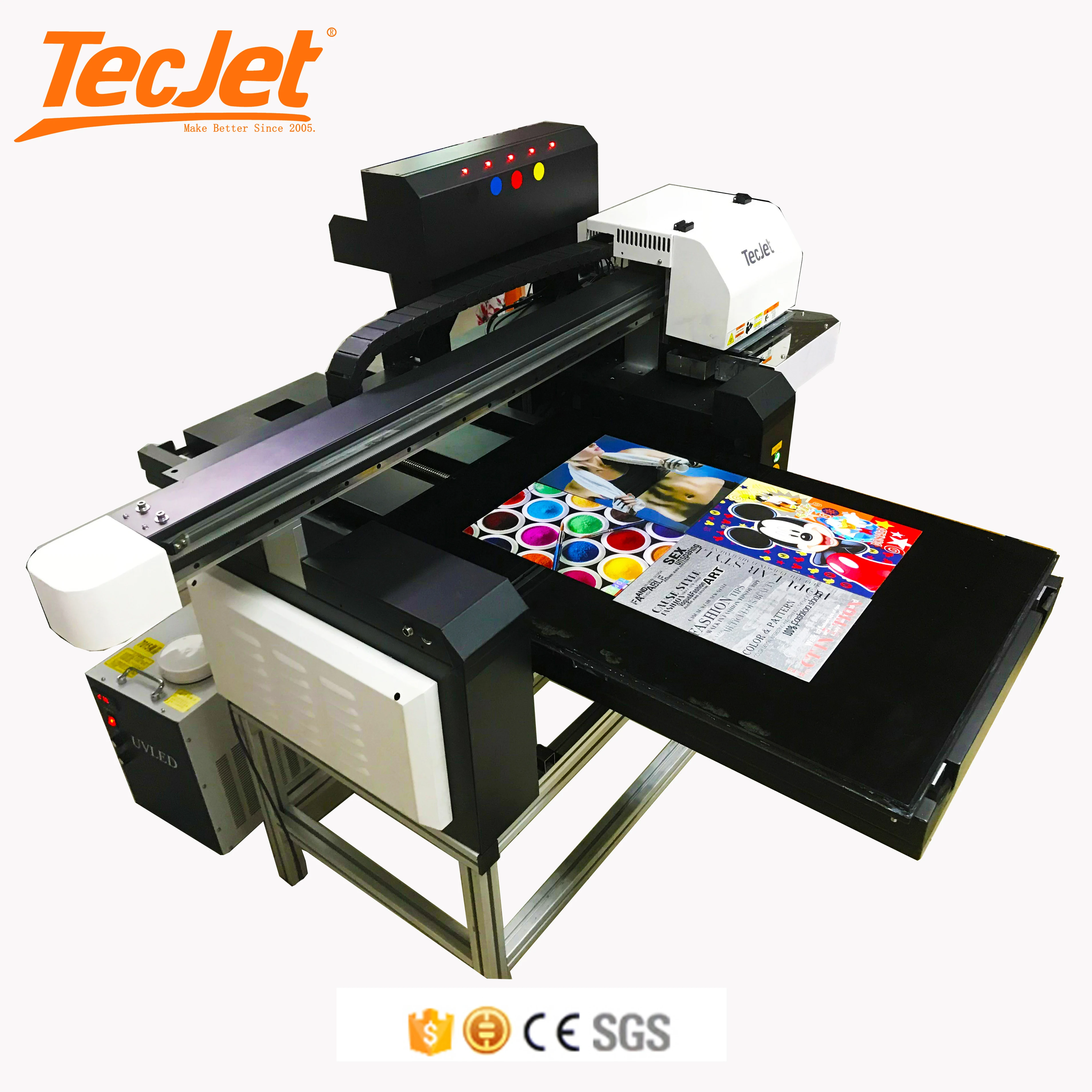 TECJET DX5 DX7 XP600 printhead 6090 uv printer business card printing machine