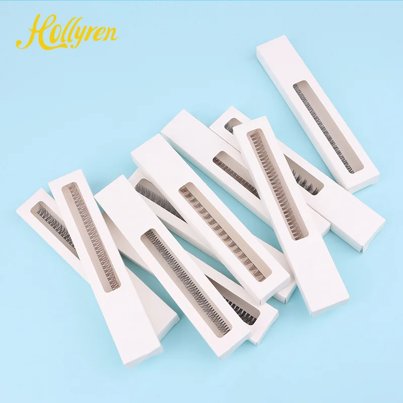 Новый стиль тончайший Band ресницы кластеры из-за мягкого и пористый кластера, оптовая продажа ресниц для наращивания хорошо прилегают прозрачный ремешок искусственная ресницы серо-коричневого цвета