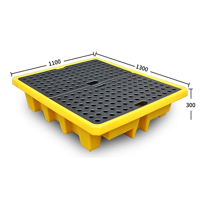1300x1100x300mm Spill pallet Custom size plastic Spill Containment Pallet With best price
