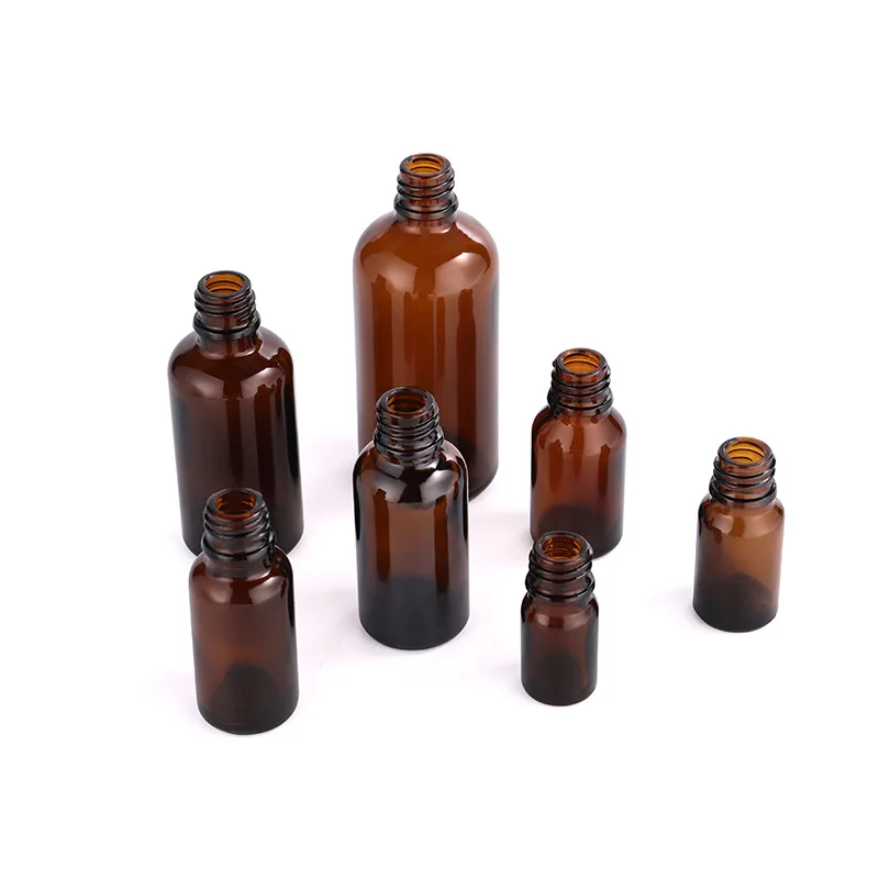 Amber 5ml 10ml 15ml 20ml  30ml 50ml 100ml Essential Oil Dropper Bottle With Screw Dropper Cap Glass Dropper Bottles wholesale