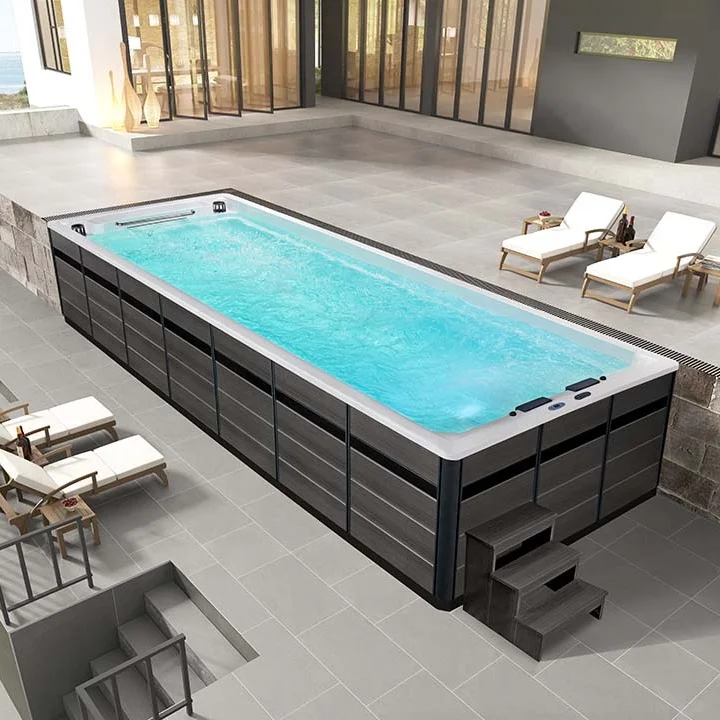 8 meters swimming pool spa 3m width endless training system swim spa