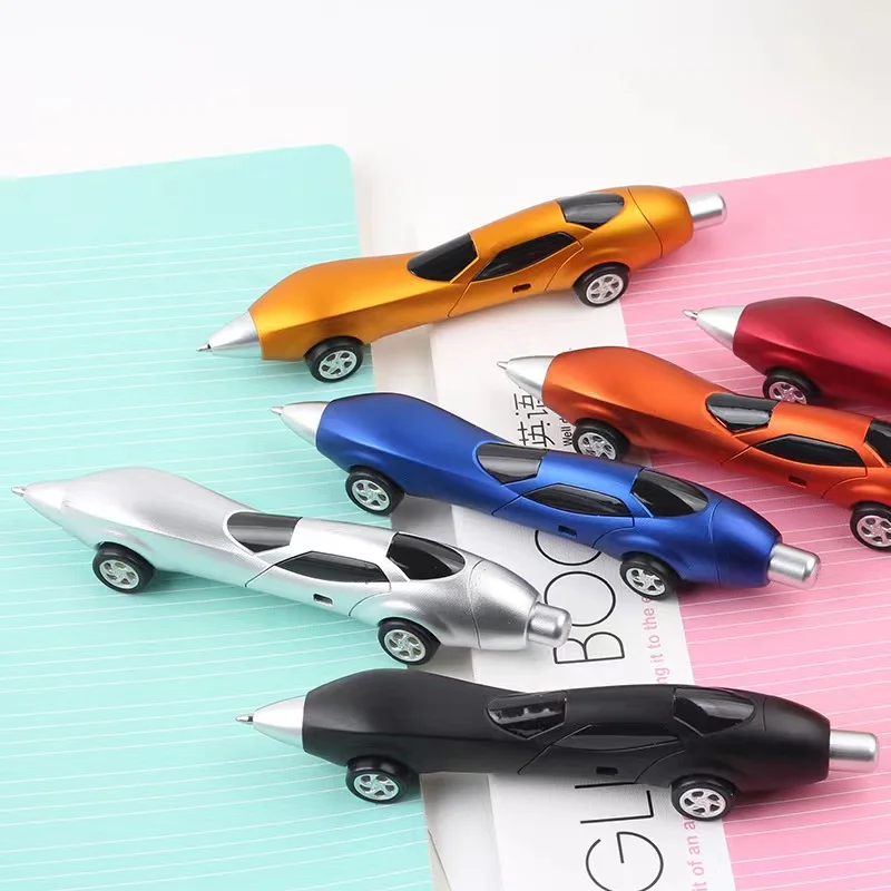 Novelty gift Cheap Race Car Shape Pen Novelty Ballpoint Pen Back to School Office Stationary Supplies for Kids Student Adults