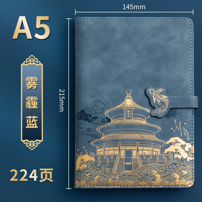 2024 Promotional Wholesale Printed Customizable a4 a5 paper notebook Custom Logo Hardcover PU Leather Notebook with Binding