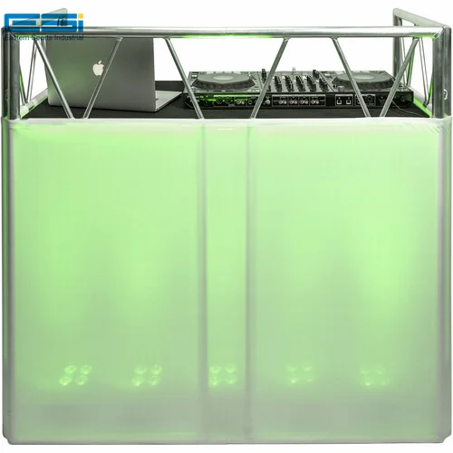 ESI-mini small white dj stage table/booth on wheels for home