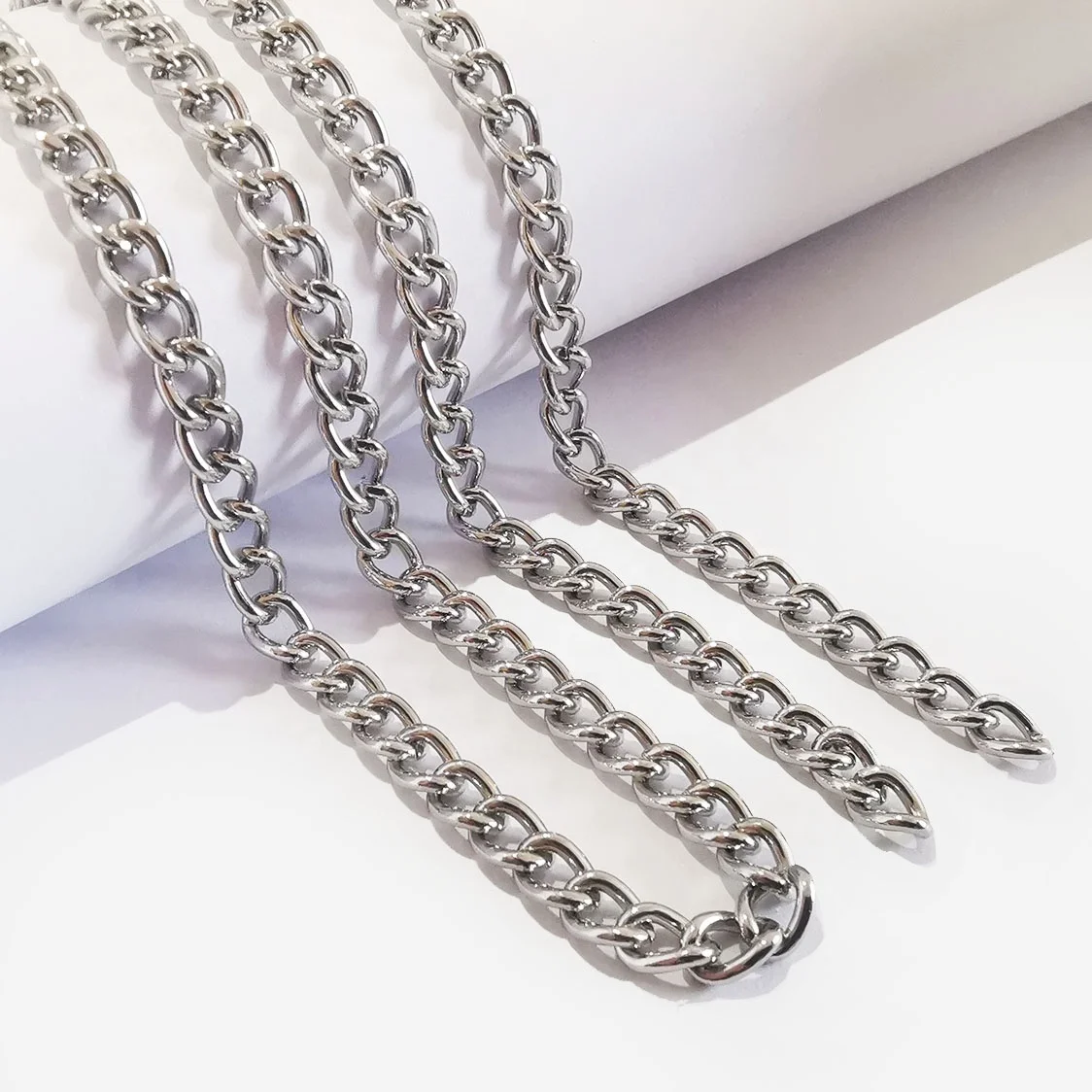 304 Stainless Steel Chain For Dip Belt Chain Dog Neck Chain Cadena Acero