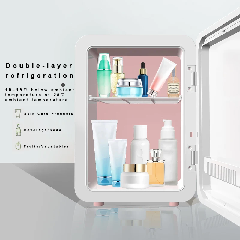 4L Beauty Refrigerator Cosmetic Skin Care Products Mini 110V Portable Built-in Light Car Refrigerator