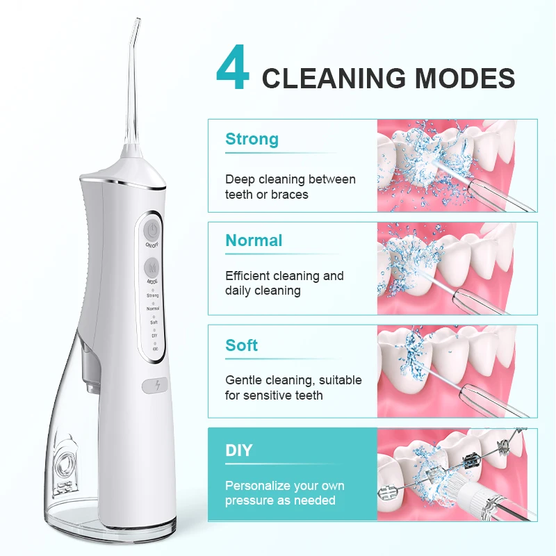 Rechargeable Portable Mini Flosser Machine Power Flossing Lager Tooth Flusher Oral Flossers Tank Air Cordless Water Teeth Pick