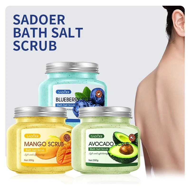 Customized Fruit Bath Salt Scrub Exfoliating Cleansing Pores Body Manufacturer Wholesale High Quality Scrub Salt
