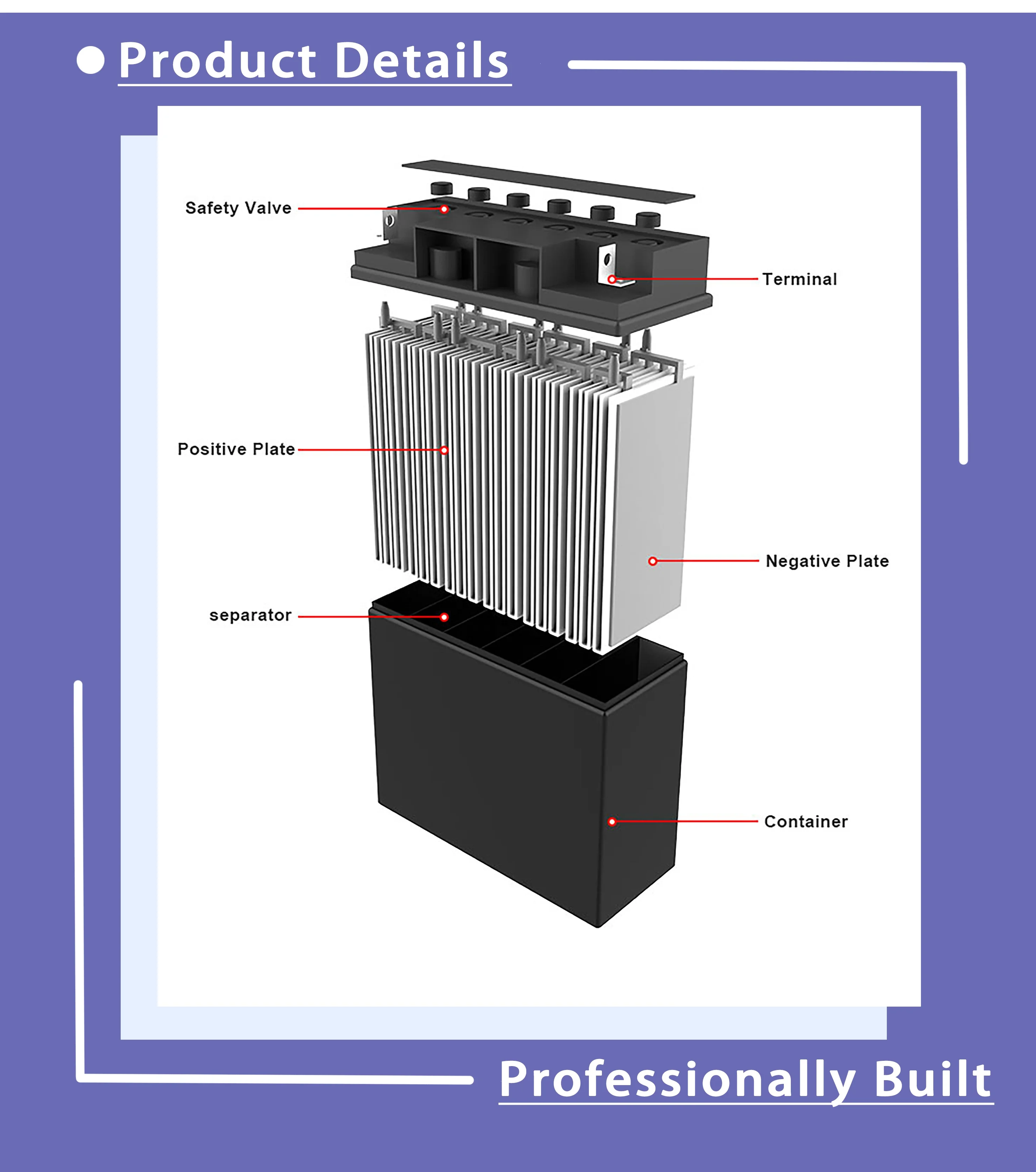 KOASA Special NPG200-2 Storage Battery 2V200AH Deep Cycle Batteries GEL Battery for Engineering