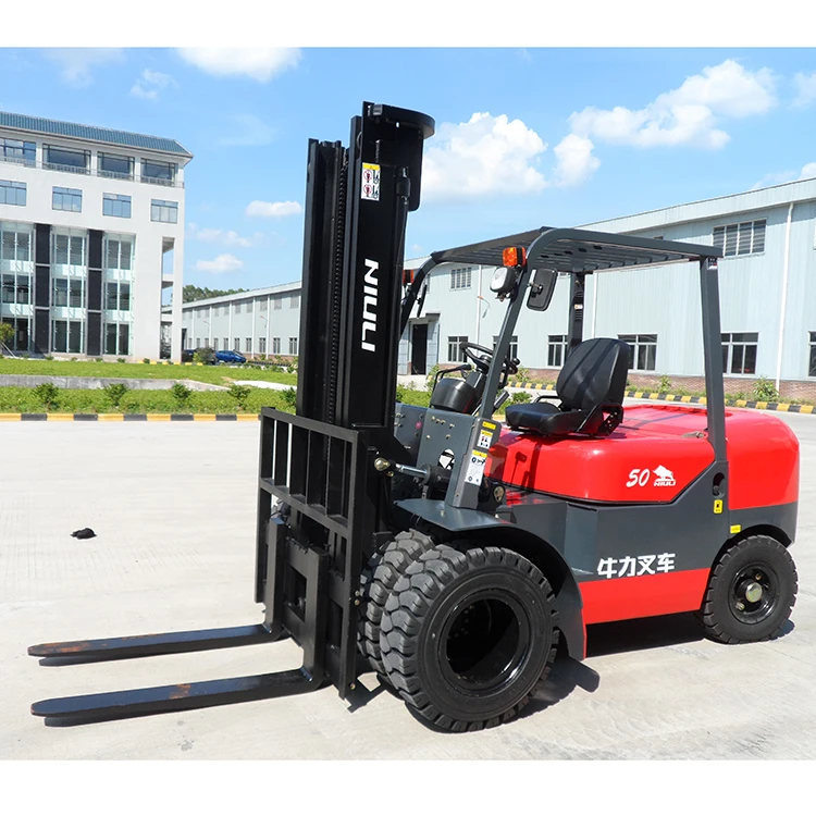 NIULI Transpalet Montacarga 5 ton diesel forklift with Japanese Mitsubishi S6S engine