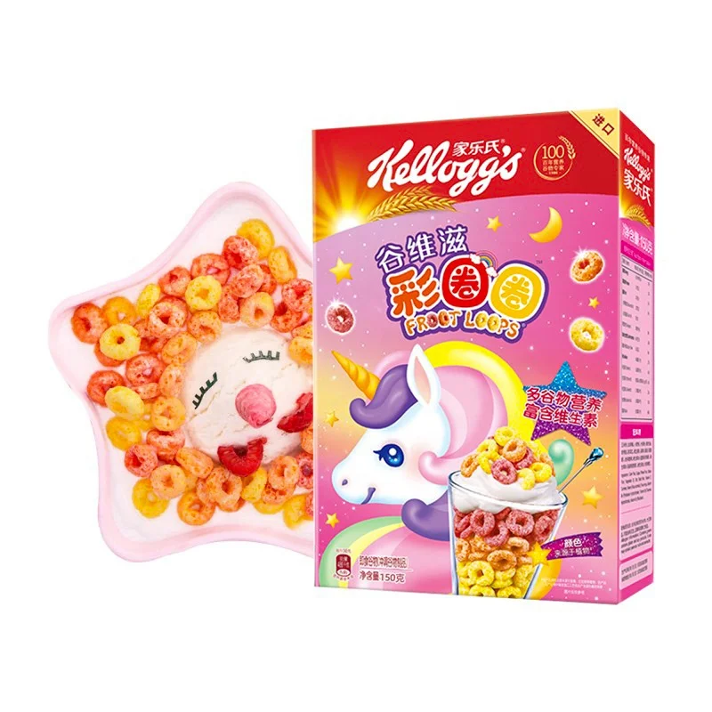 Professional Wholesale Colorful Circle Cereal 285g Main Food Instant Breakfast Corn Oatmeal