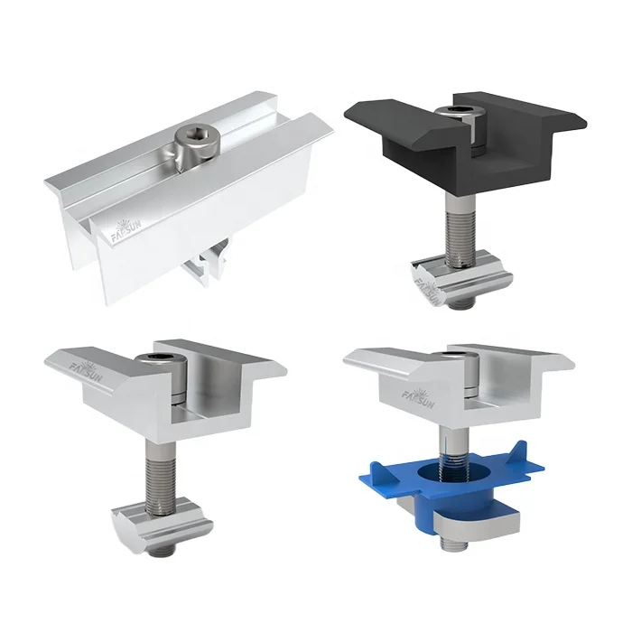 FarSun Solar Structure Bracket Clamps Black Solar End Clamp
