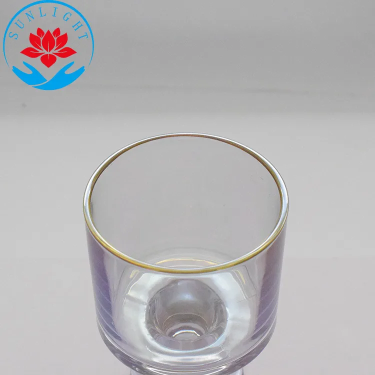 Factory Price High Quality  Colourful Vintage  Cocktail Glasses With Stem , Plating  Cocktail Mixing Glass