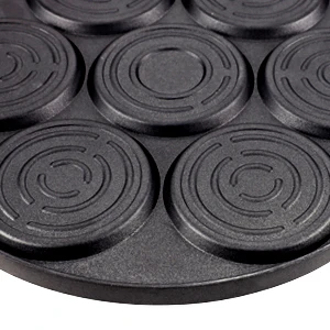 Новый дизайн круглая антипригарная алюминиевая вафельница с 7 отверстиями мягкая Сковорода для блинов улыбкой