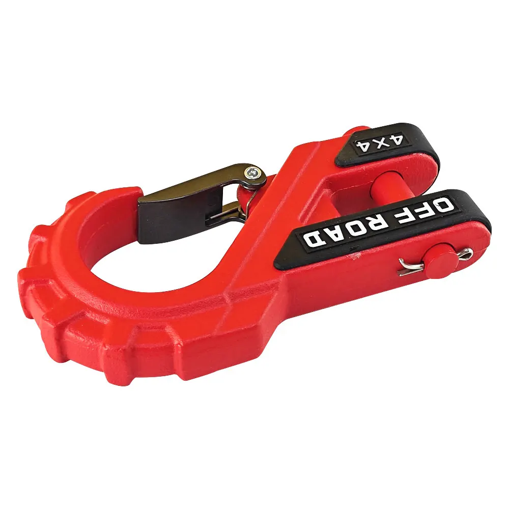 Heavy duty off-road vehicle trailer towing hook with protective cover