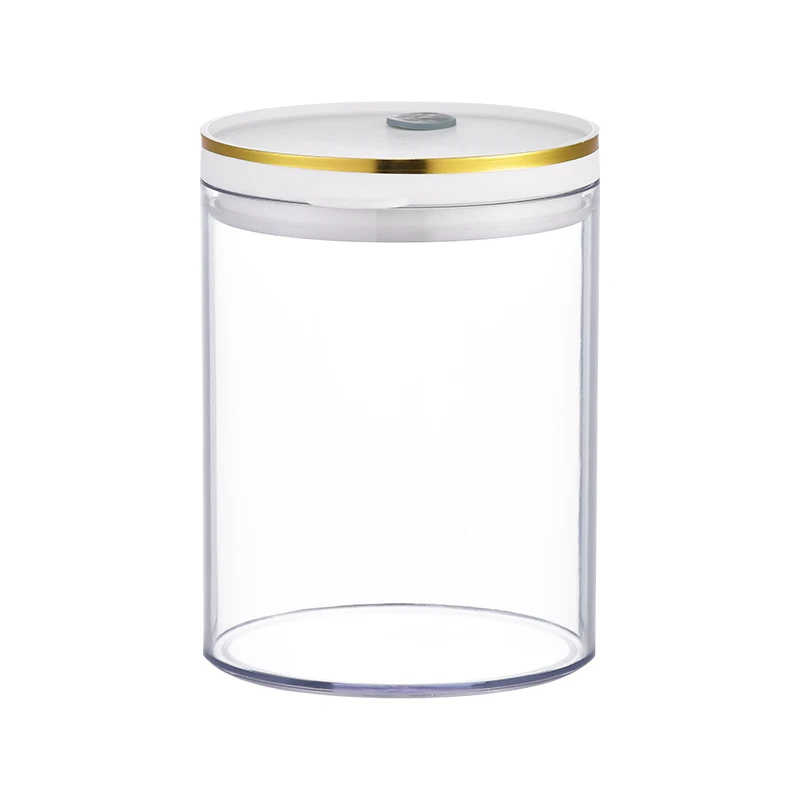 New kitchen multifunctional and durable round transparent food plastic sealed jar storage jar with lid
