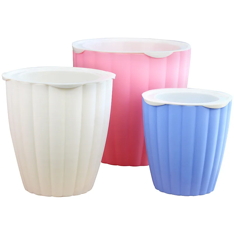 Direct Selling Frosted Color Plastic Lazy Flowerpots Succulent Self-absorbent Rope Mixed Color Flower Pot