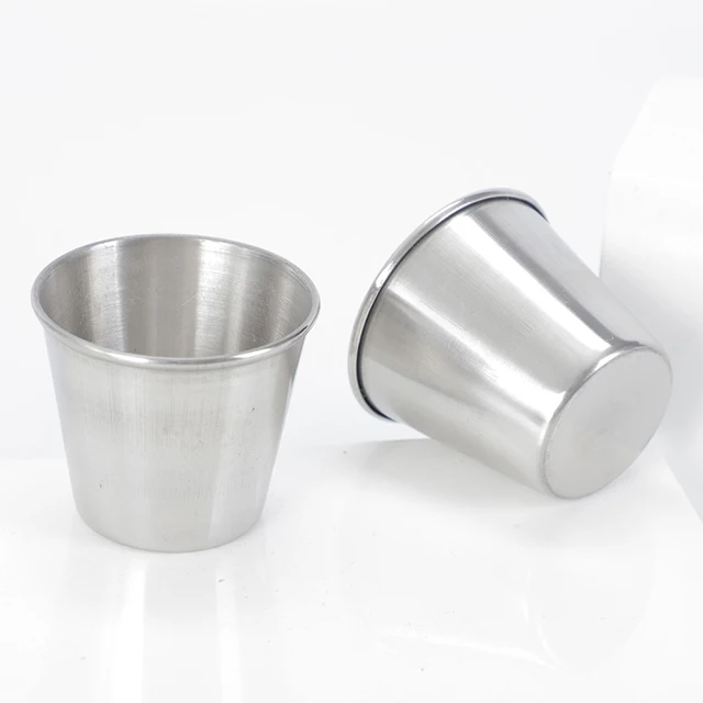 Individual round condiments ramekins stainless steel small dipping sauce cup dish