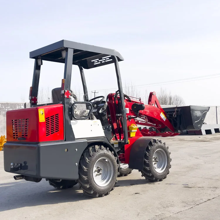 articulated new 0.8 ton  mini loader tractor zl 08 zl 10 front bucket wheel loader with air conditioner joystick