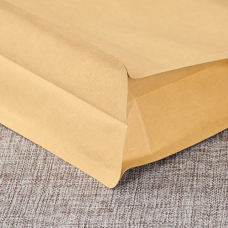 
Wholesale 500 g food grade kraft paper bag coconut sugar packaging stand up pouch with window 