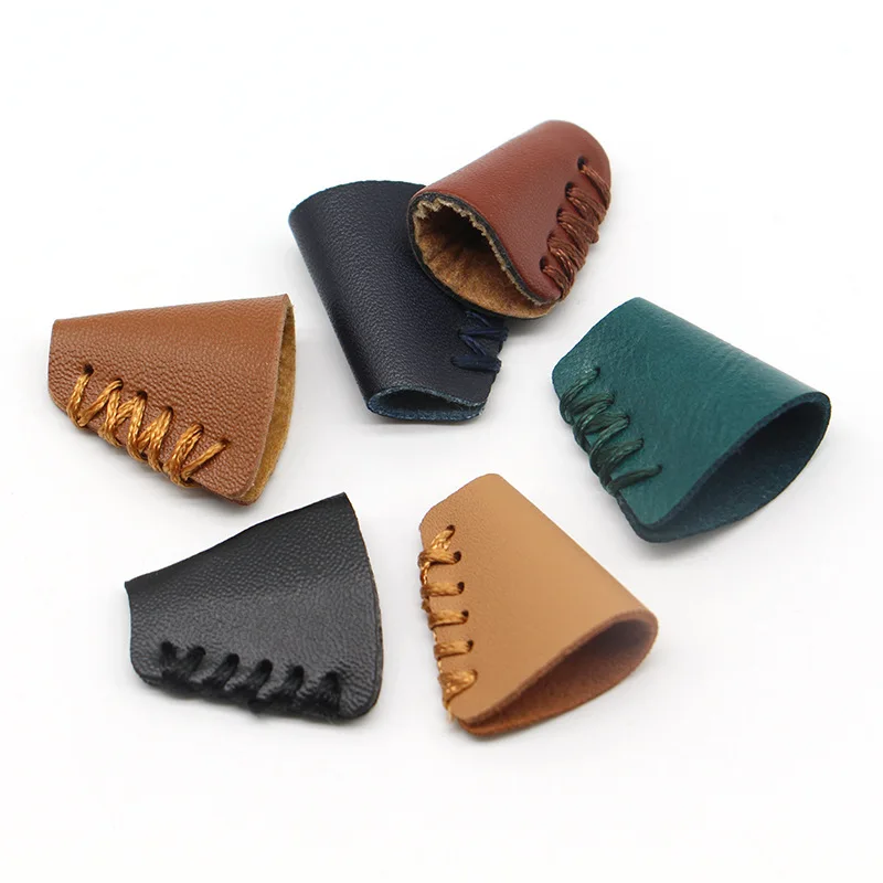 Custom hole rope PU leather lock plug color leather plug buckle rope for clothing