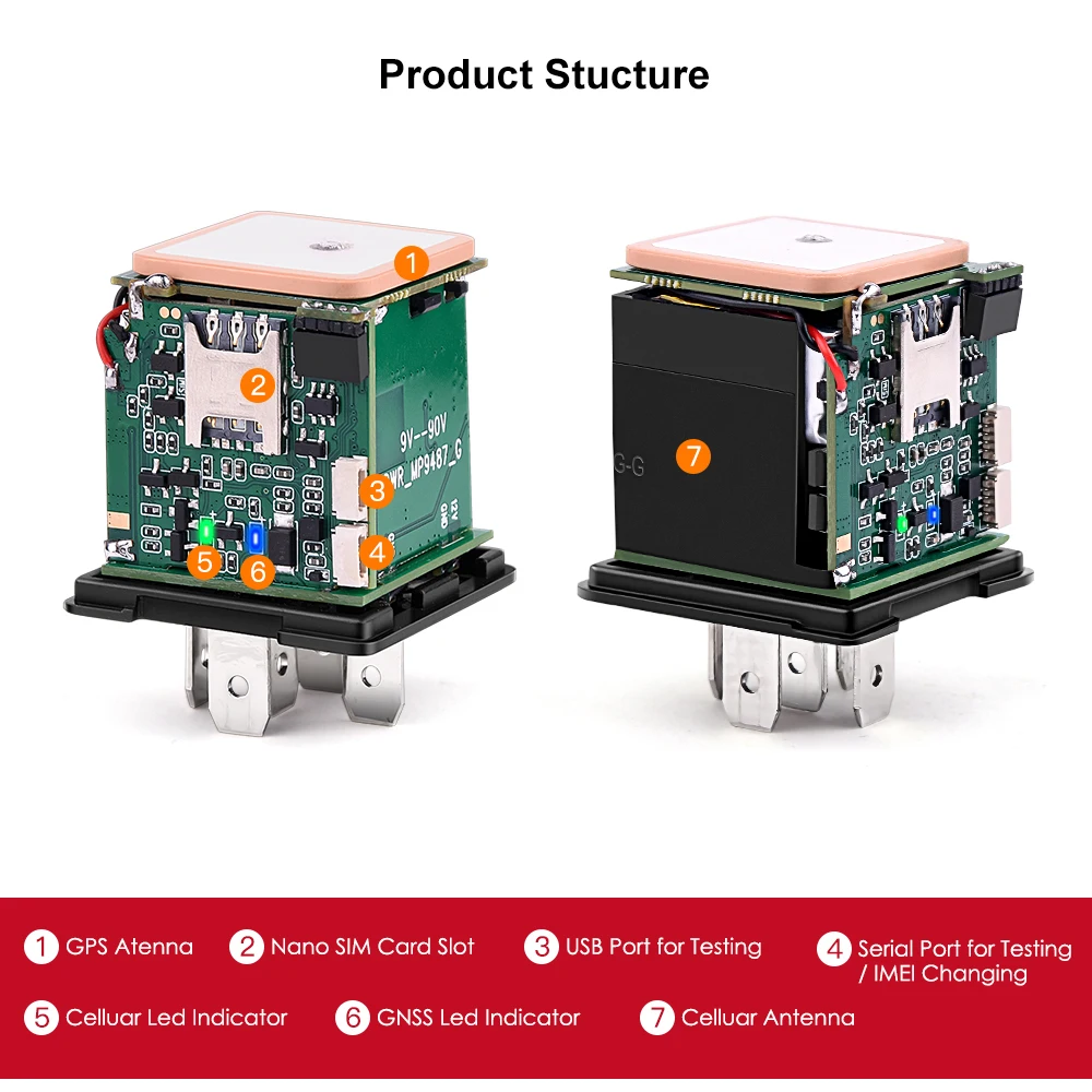 Скрытый GPS-локатор MiCODUS MV730G инструмент для обнаружения аварий отключение реле отслеживания автомобиля GPS-трекер