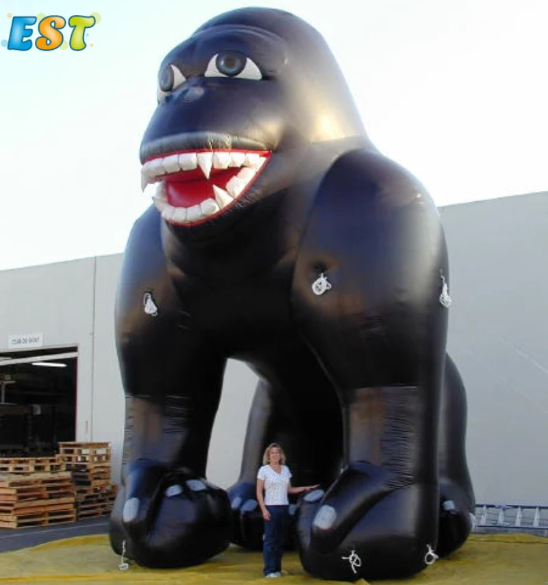 Inflatable Black Custom Logo Advertising Inflatable Monkey Giant Inflatable Gorilla Model For Promotion Event