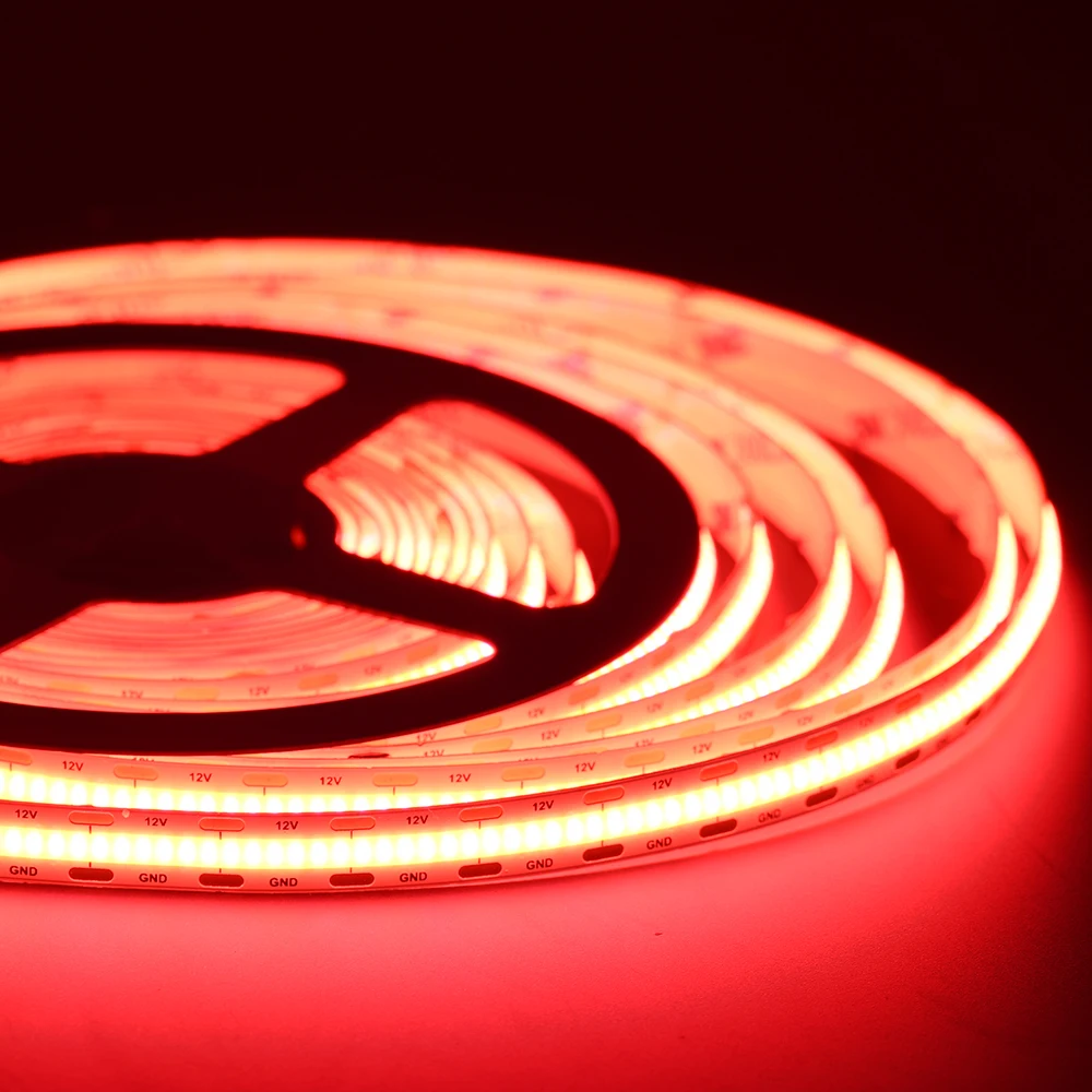 Trending New Products DC12V 24V Red LED Light Strip Flex PCB Cuttable COB LED Strip Ambience Decorative Lighting