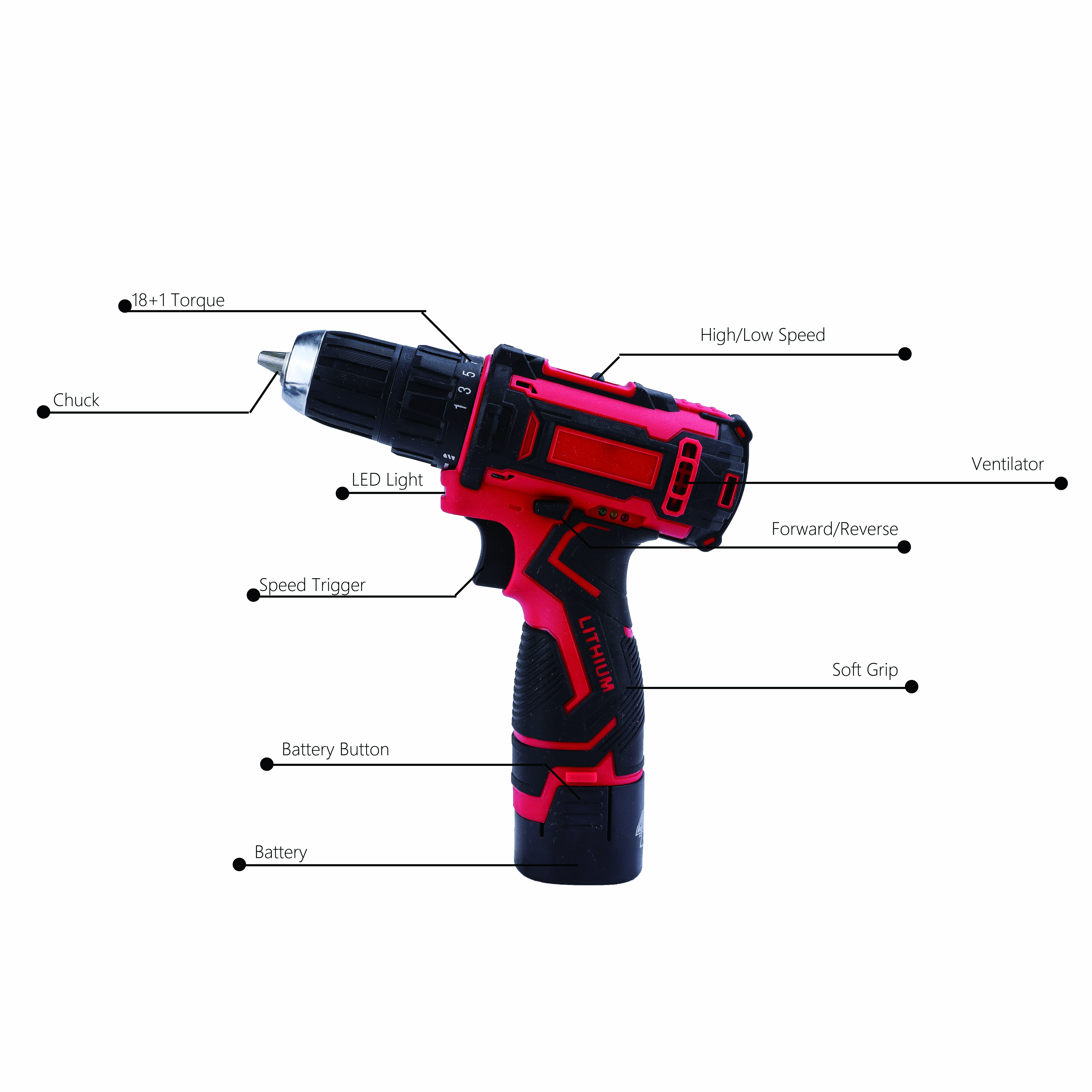 Wholesale Made in China Drill Power Scrubber 16.8V Electric Cordless Hammer Battery Power Drill