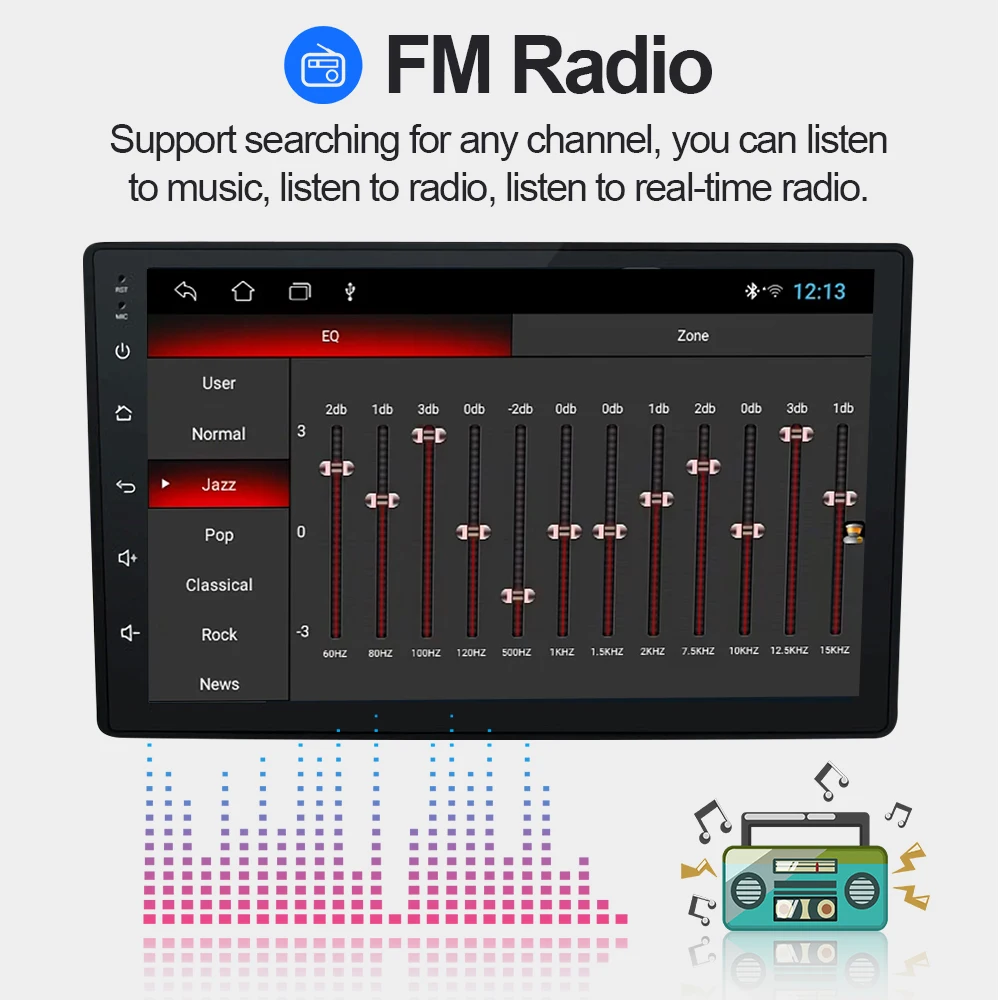 2 Din Autoradio Gps Navigation Car Audio Player Stereo Android Radio