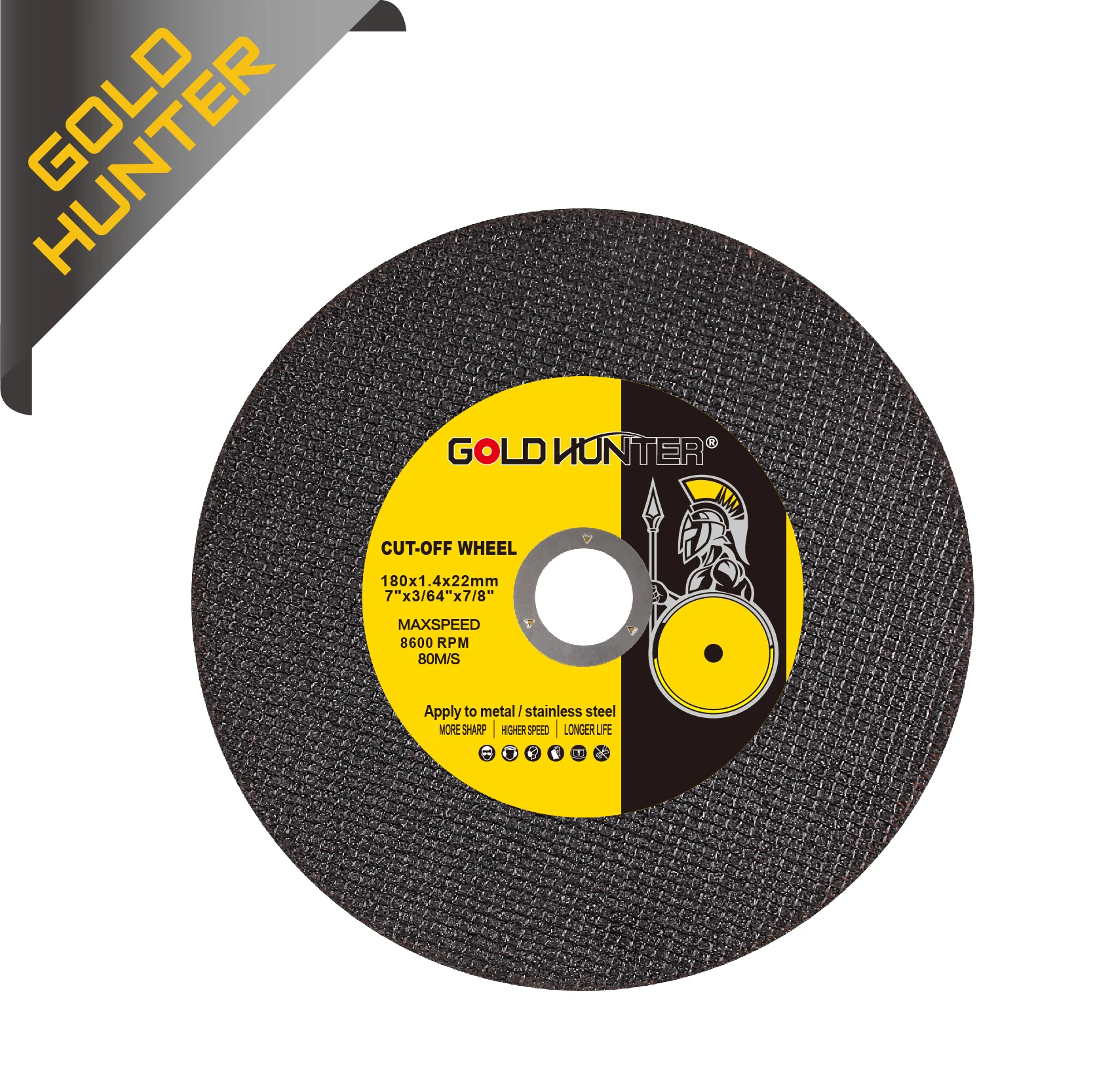 Сверхтонкий режущий диск A46 TBF 41 GOLD HUNTER, диск для резки/колесо/отрезное колесо для стали и нержавеющей стали, 5 дюймов, 125x1,6x22,2 мм