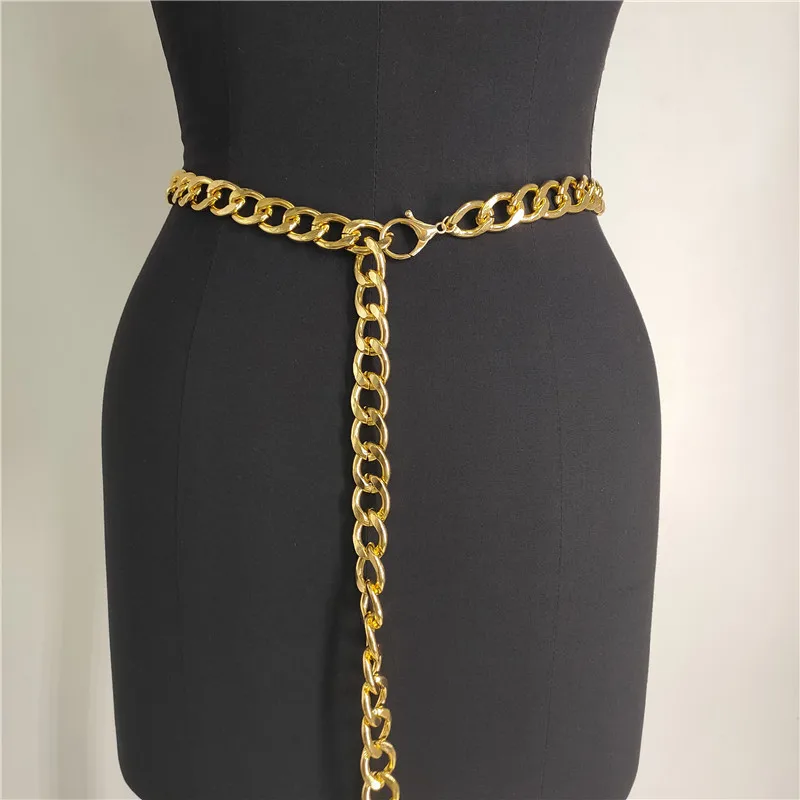 Wholesale Simple Design Gold Plated Thick Chain Waist Chain Large Metal Waist Belt Chain